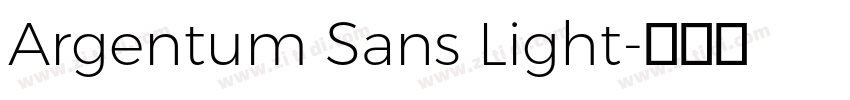 Argentum Sans Light字体转换